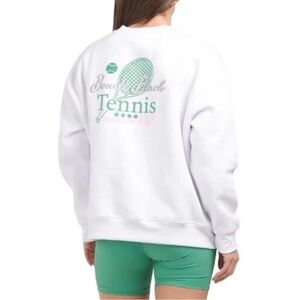 Wilo NWT White Tennis Graphic Sweatshirt and socks